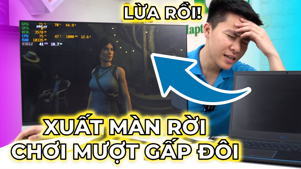 Sự thật FPS lên gấp đôi khi chơi game bằng màn hình rời Dell G3 3500 i5 10200H GTX1650!