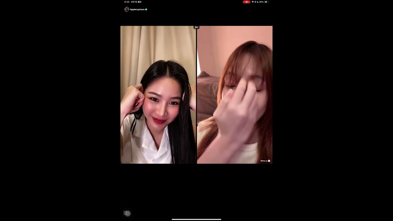Apple live on TikTok ft.Mim 2025.09.07 #applelapisara #mimpanthita #applemim