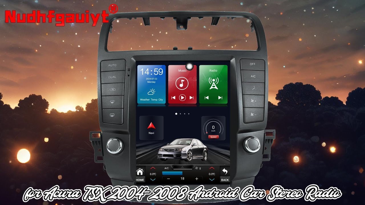 for Acura TSX 2004-2008 Android Car Stereo Radio, Tesla Style Touchscreen