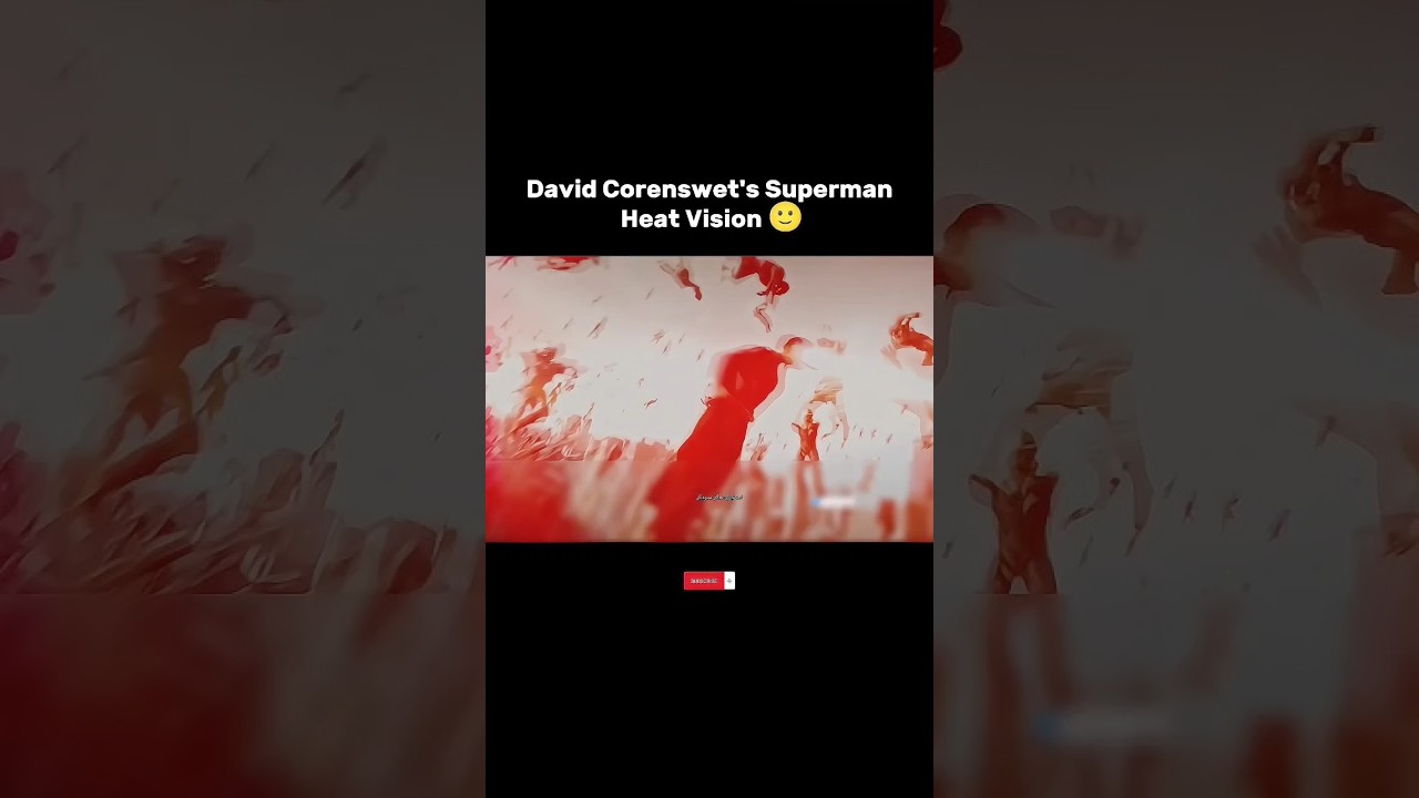David Corenswet's Superman Heat Vision 🙂 Vs Nicolas Cage's Superman Heat Vision 🥶 #shorts #superman