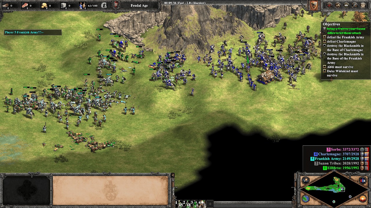 Age of Empires 2 DE Custom Campaign 'Saxon Wars' 3/6 'Battle at the Suentel' (hardest)