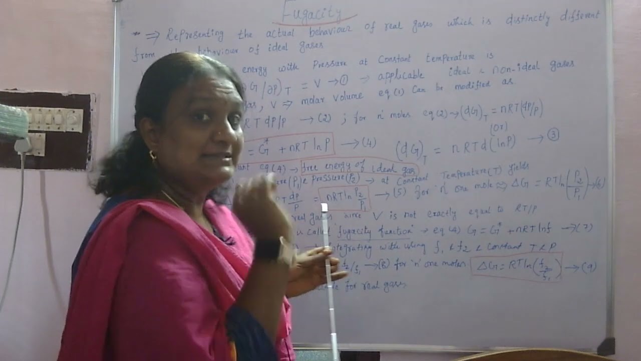 Fugacity in second law of thermodynamics-  in Tamil