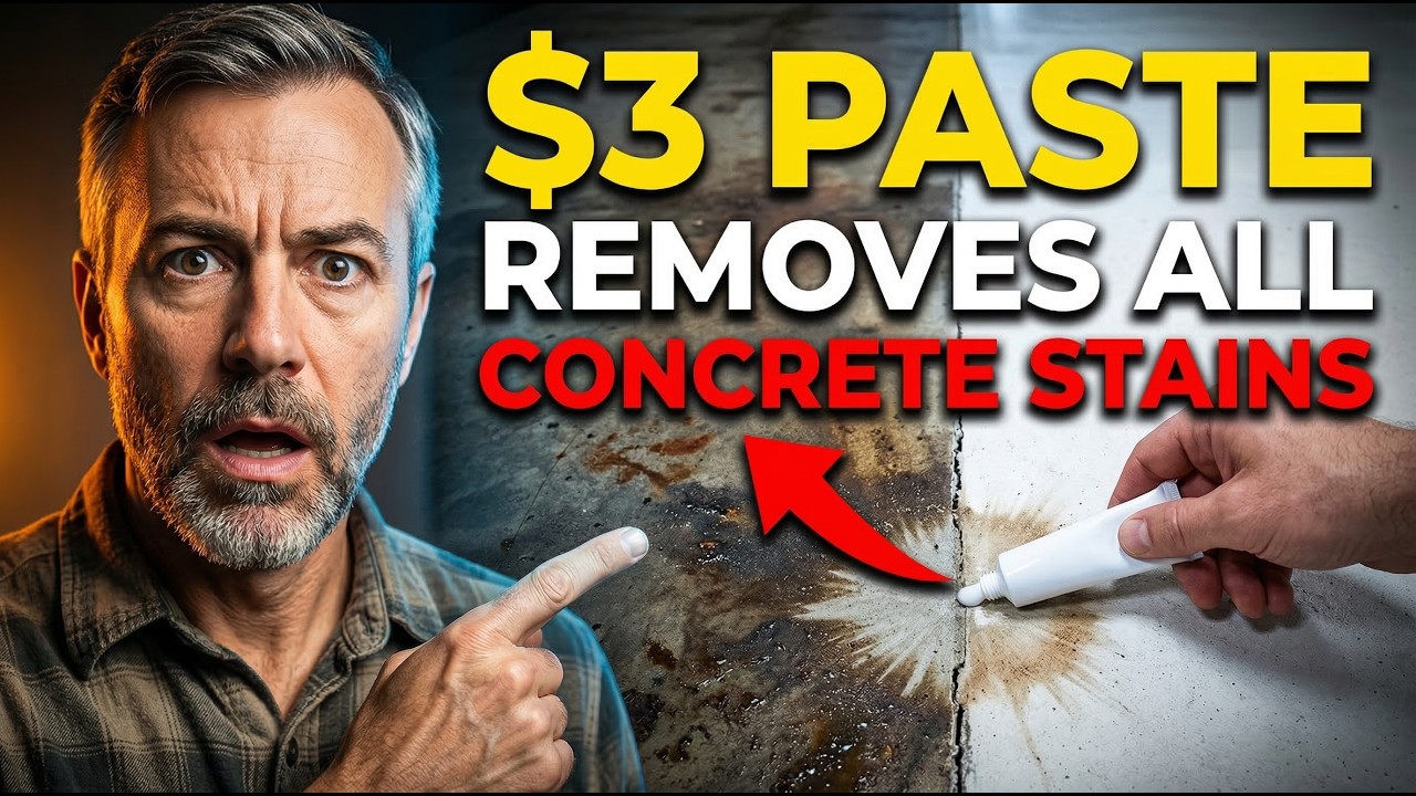 $3 Paste REMOVES All Concrete Stains FOREVER. Construction Industry BURIED This.