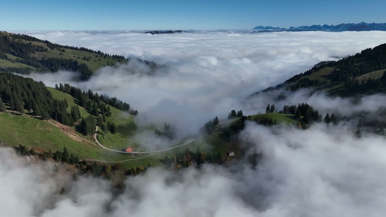 Above the Fog - Cinematic Drone Footage of Swiss Alps
