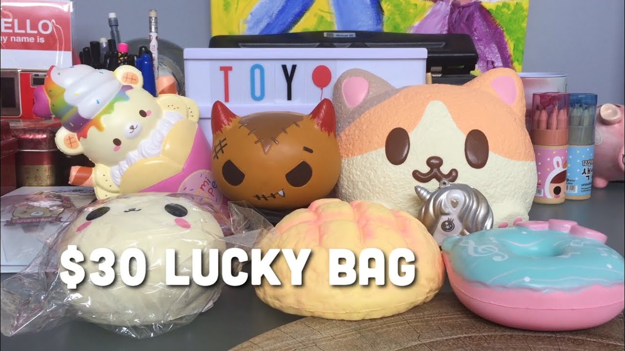 $30 Squishy Shop Lucky Bag Grab Bag Sept 2018 | Toy Tiny