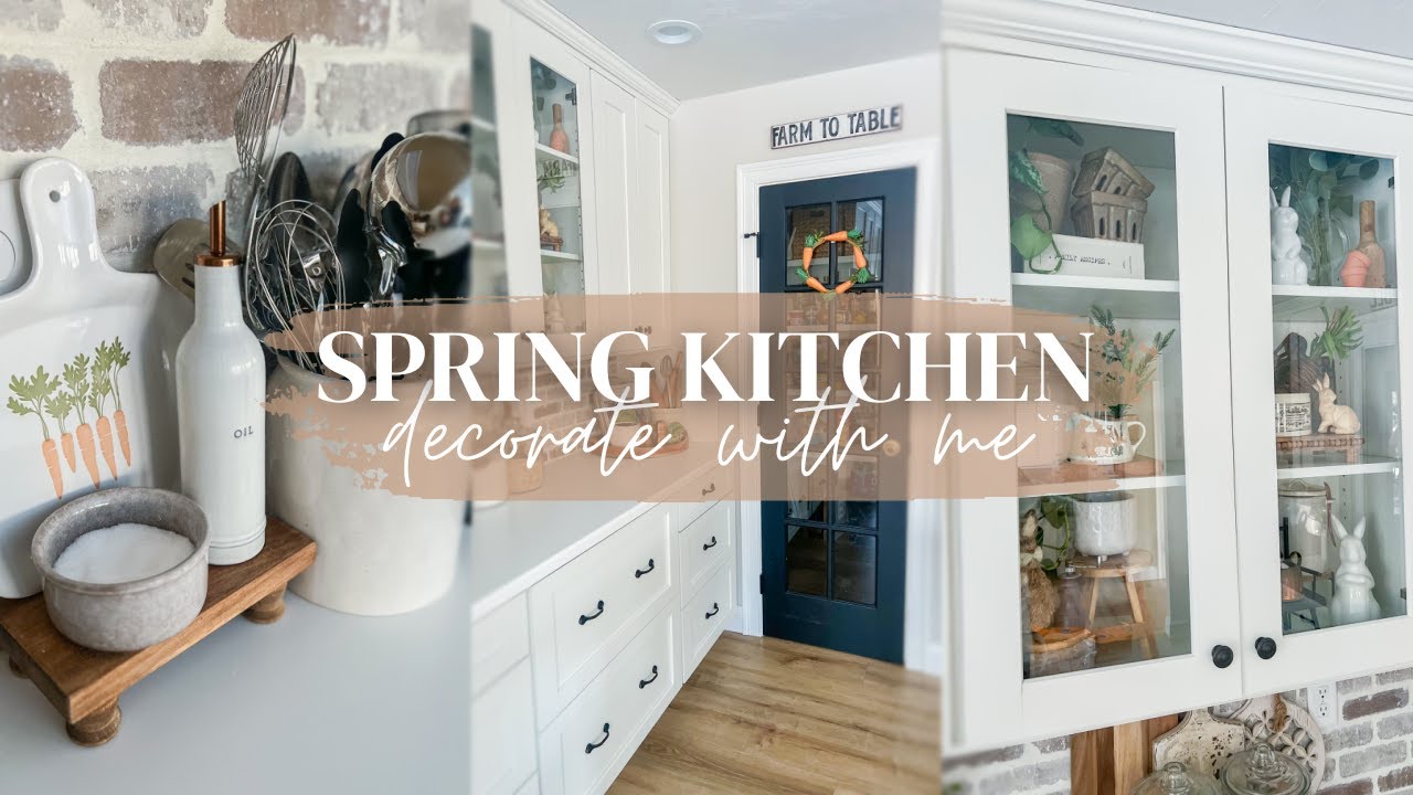 SPRING FARMHOUSE KITCHEN DECORATE WITH ME // SPRING 2024 // CHARLOTTE GROVE FARMHOUSE