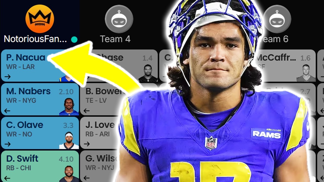 2026 Fantasy Football Mock Draft | 12 Team | PPR (Pick 3)