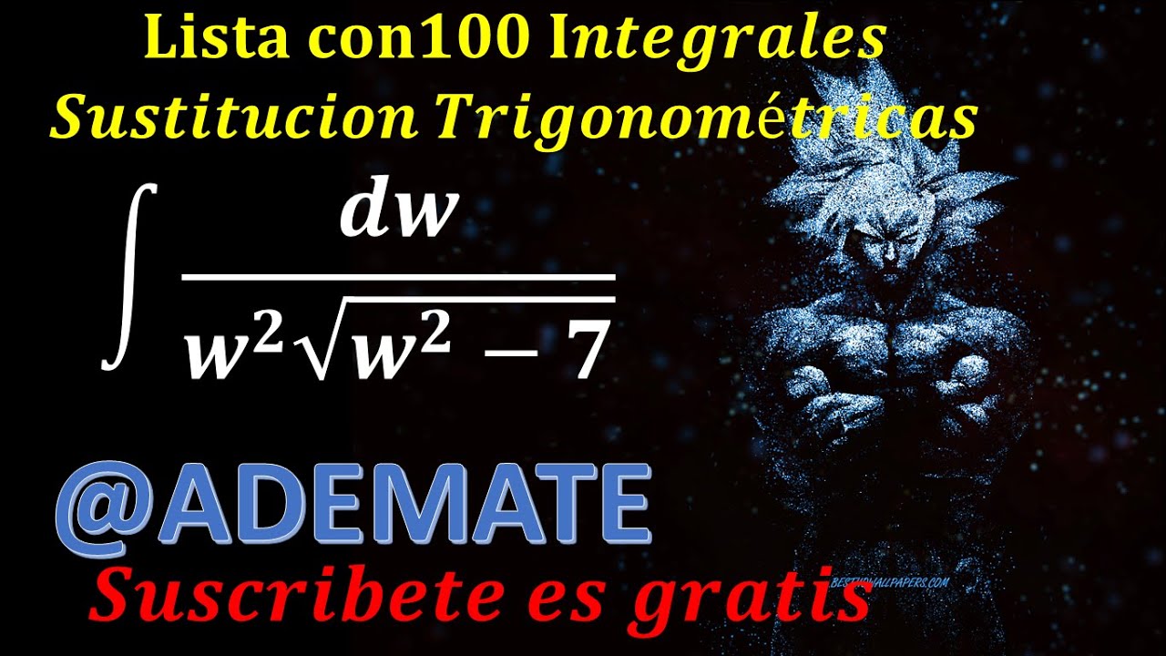 100 Integrales por sustitución trigonométrica, ejemplo 88 integral (dw)/(w^2sqrt(w^2-7))