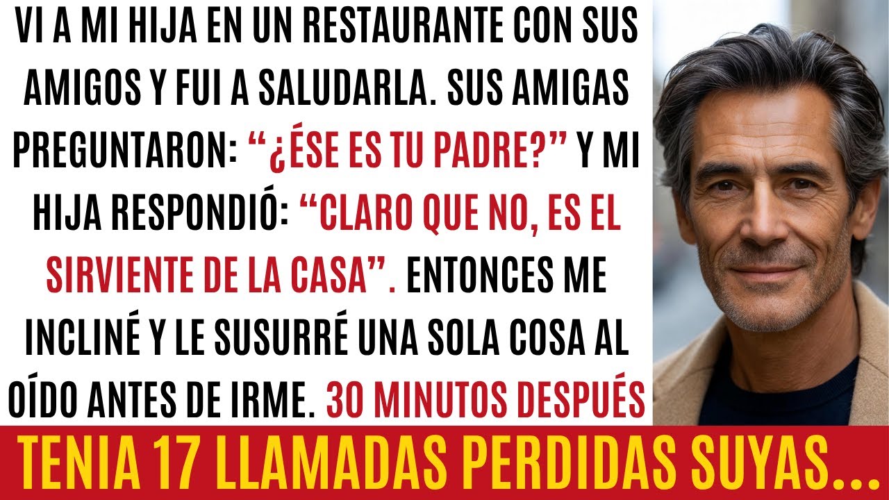 Mi Hija Me Presentó Como “El Sirviente”. Le Susurré Algo. 30 Minutos Después…