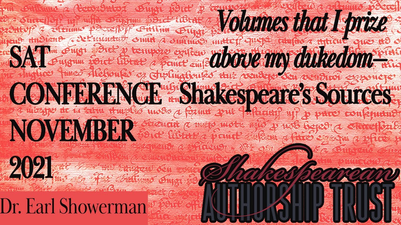 SAT Conference 2021 - 10 - Earl Showerman - Shakespeare’s Use of Greek Sources