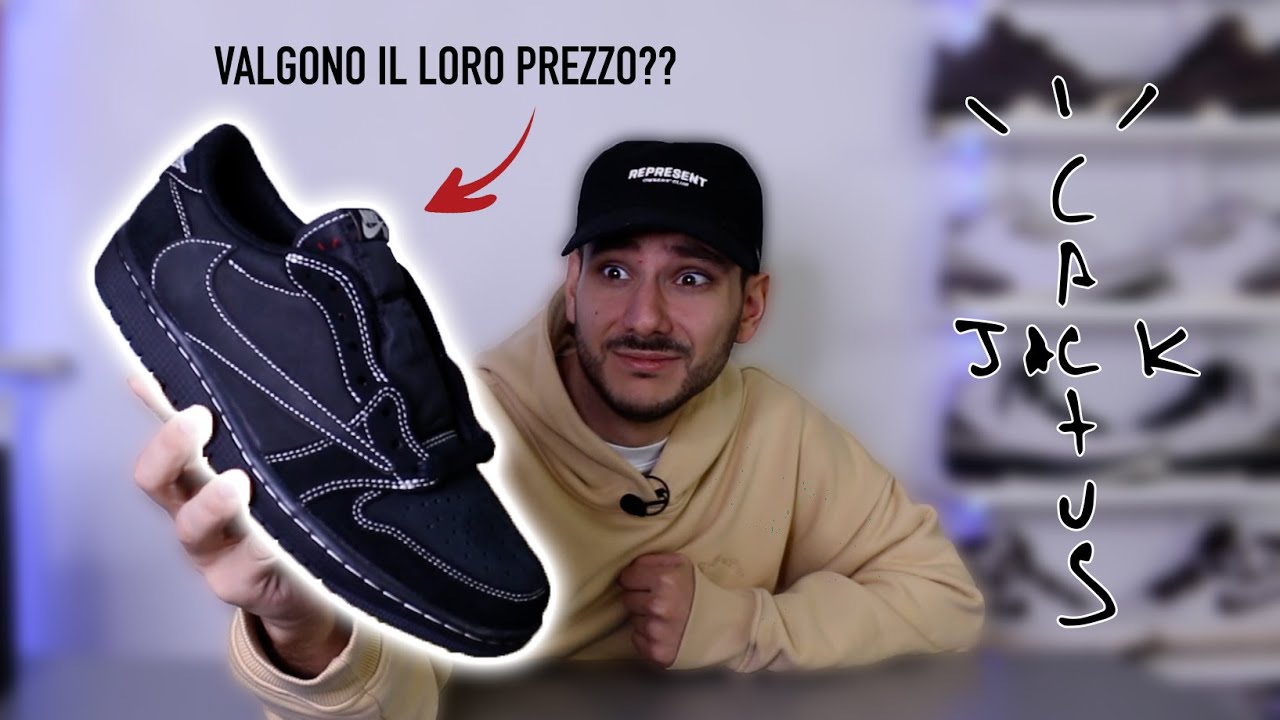 Jordan 1 Low OG Travis Scott Black Phantom - Unboxing & Review ITA
