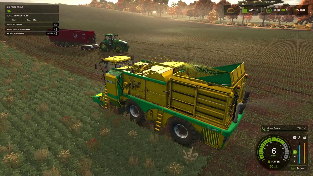Farming Simulator 25 green bean harvest video 35 of 250
