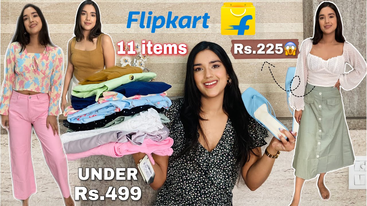 Huge Flipkart Haul Under *Rs.499* only | Tops, Dresses, Jeans, Heels & more | Starting From Rs.225 |