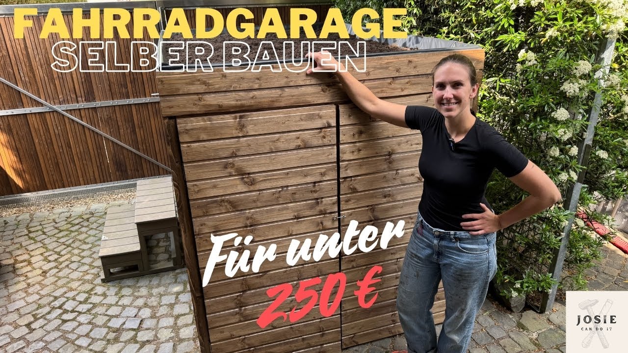 DIY Fahrradgarage mit Bepflanzung für unter 250 € – einfacher als du denkst!
