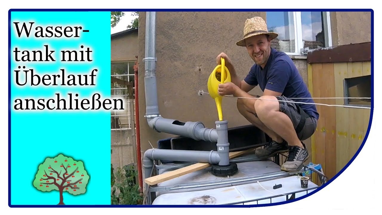 IBC Wassertank mit Überlauf anschließen | Regenwasser sammeln | Das Gold des Gärtners