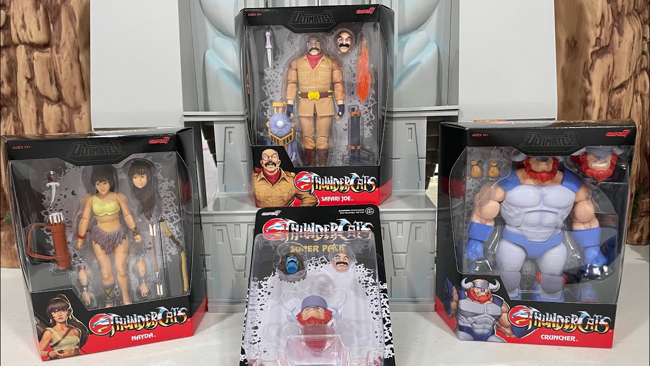 Обзор новой игрушки Super 7 Thundercats Ultimates Wave 12 Nayda Safari Joe Cruncher the Berserker...