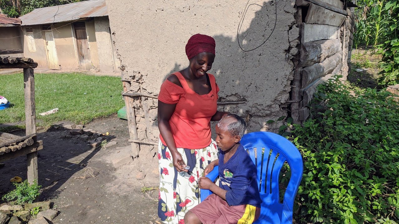 Real Traditional Village Lifestyle|| Shaving Childrens Hair With Razor blade ||Christmas Preparation