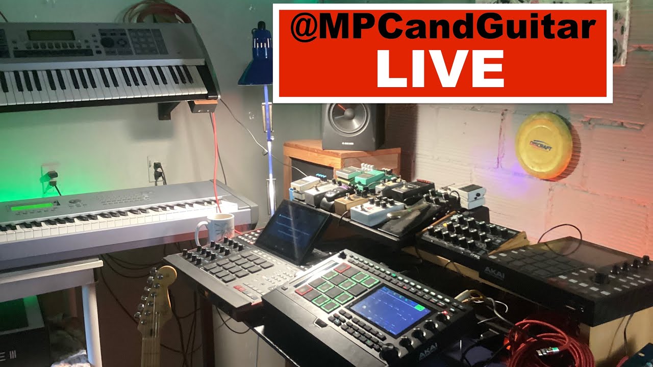 Playing guitar and talking about MPC.