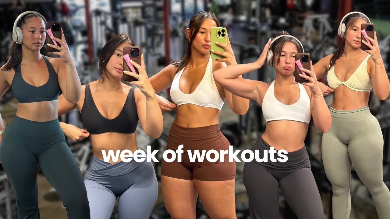 MY FULL WEEK OF WORKOUTS: 5 strength days & 1 solidcore day | workouts with voiceover form tips!