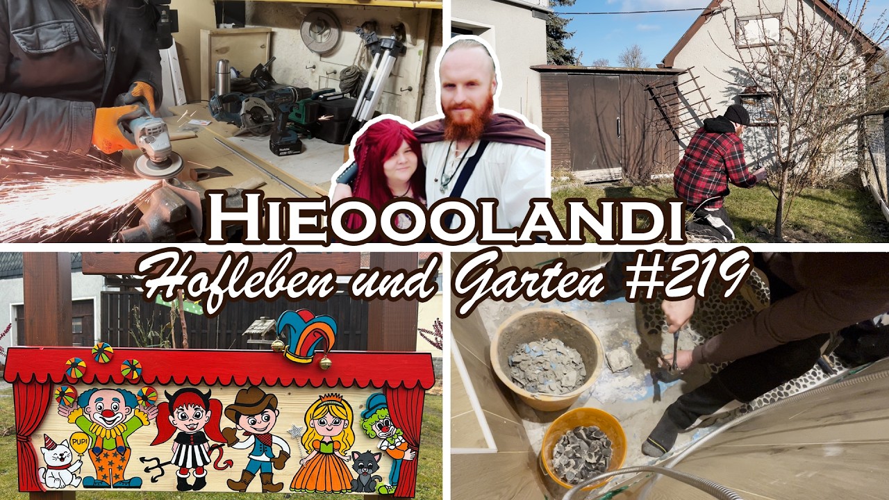 HOFLEBEN UND GARTEN VLOG 🏡 219 🌿 Mörtel, Mist, Morgenroutine: Dusche, Obstbaum & Stall | Hieooolandi