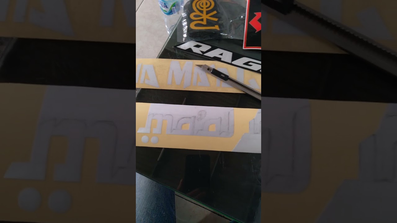 CARA MEMBUAT STIKER TULISAN MANUAL #caramembuat #stiker #manual #fonts #brands