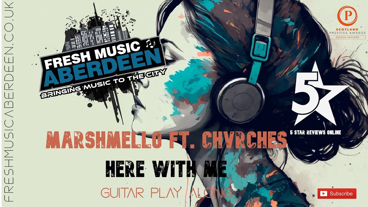 Marshmello Ft. Chvrches - Here With Me || Guitar Play Along TAB