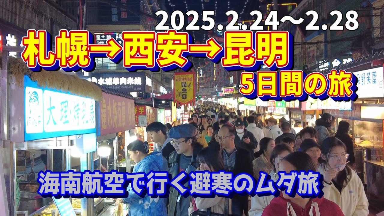 【Vlog】ひとり旅｜海南航空で行く西安と昆明