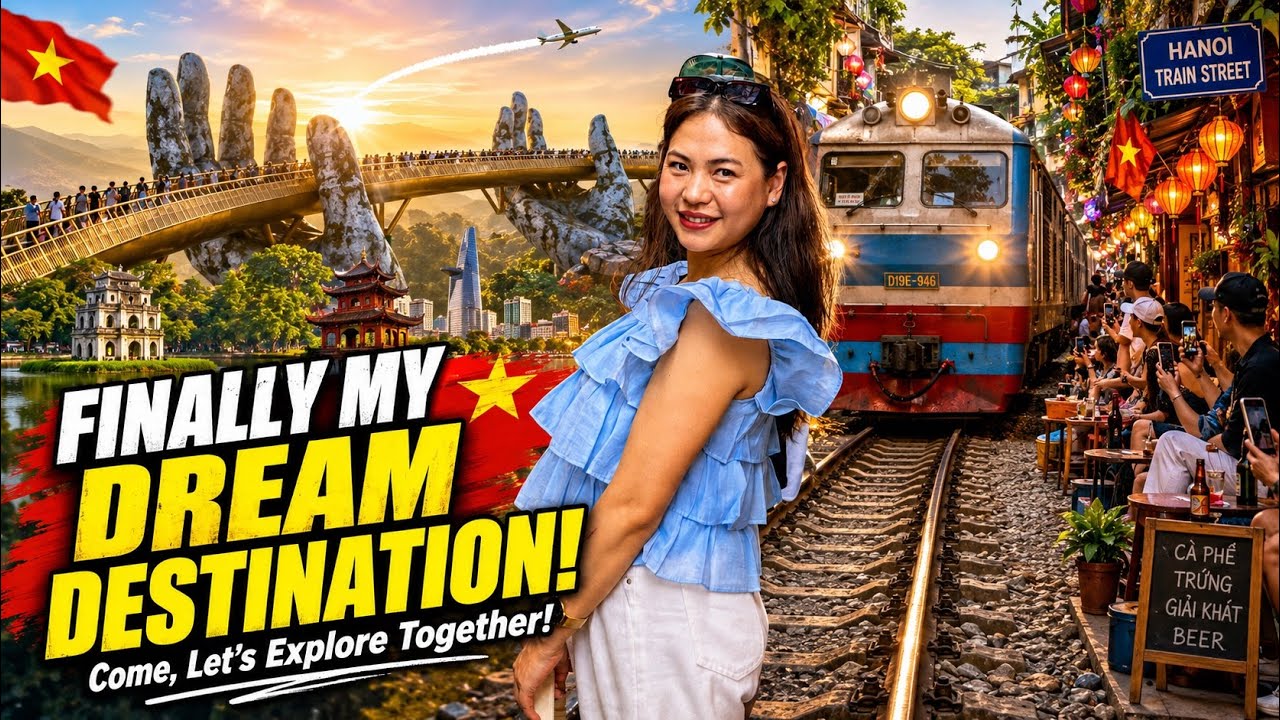 I Finally Visited My Dream Destination 🇻🇳 | Hanoi Train Street, Vietnam | First Time Travel Vlog