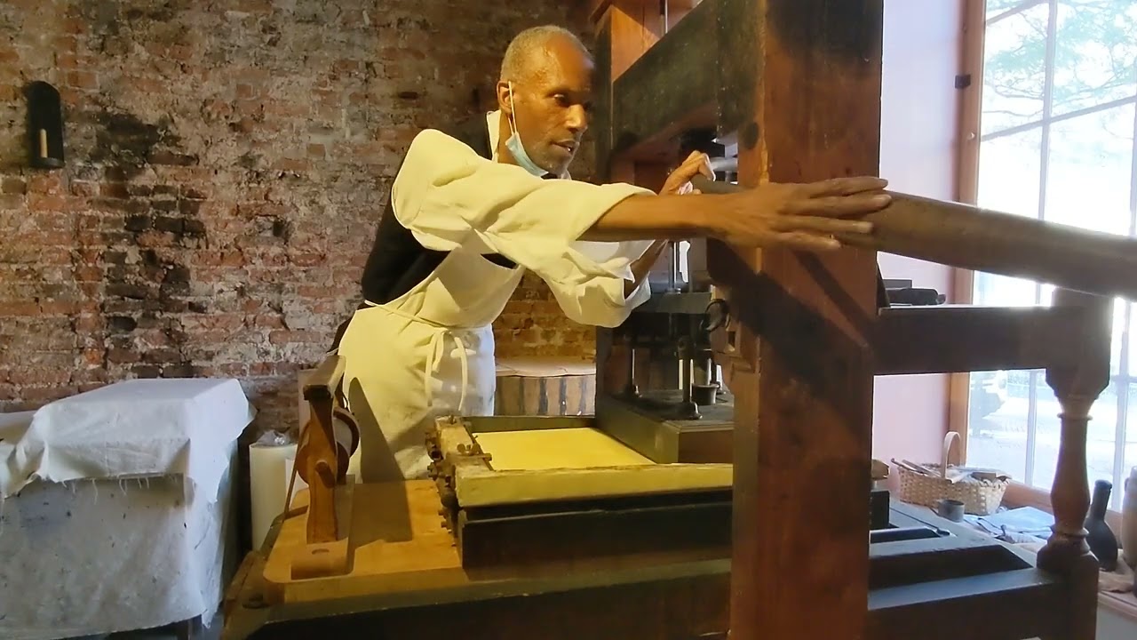 Watch the printing process at Franklin Court Printing Office in Philadelphia