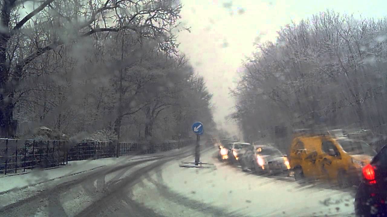 £30 Aldi Action Cam Footage : Driving to Consett in heavy snow ( Maginon Vision )