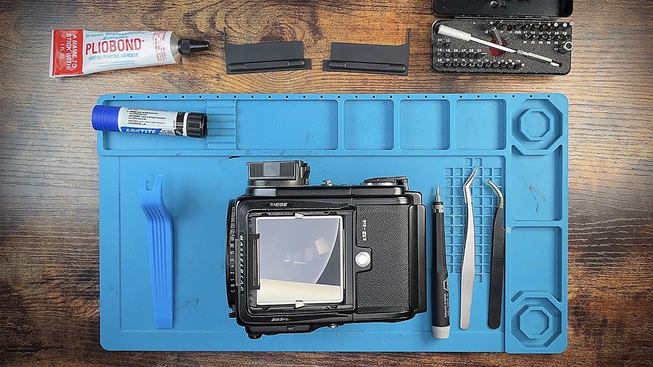 How to Replace and Repair Rotting Hasselblad 203FE Rubber Cushion Base Plate. Camera Restoration