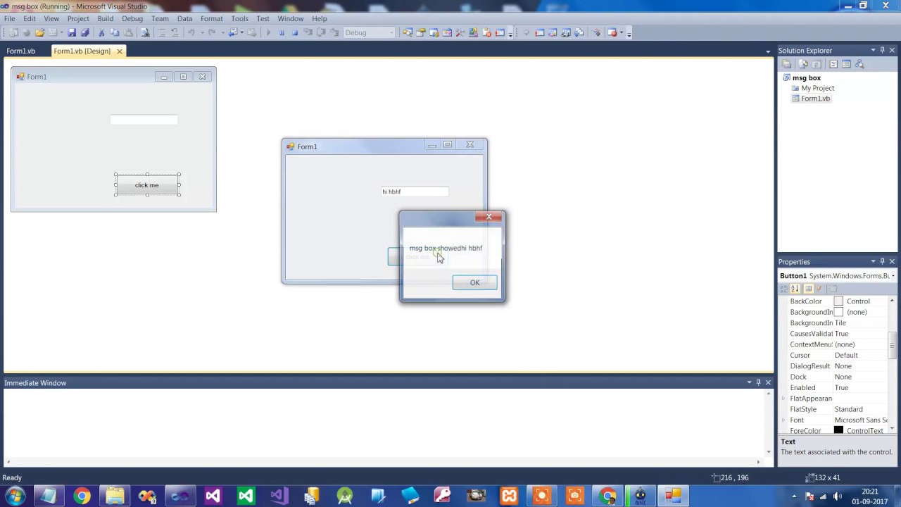 Message box in VB.net