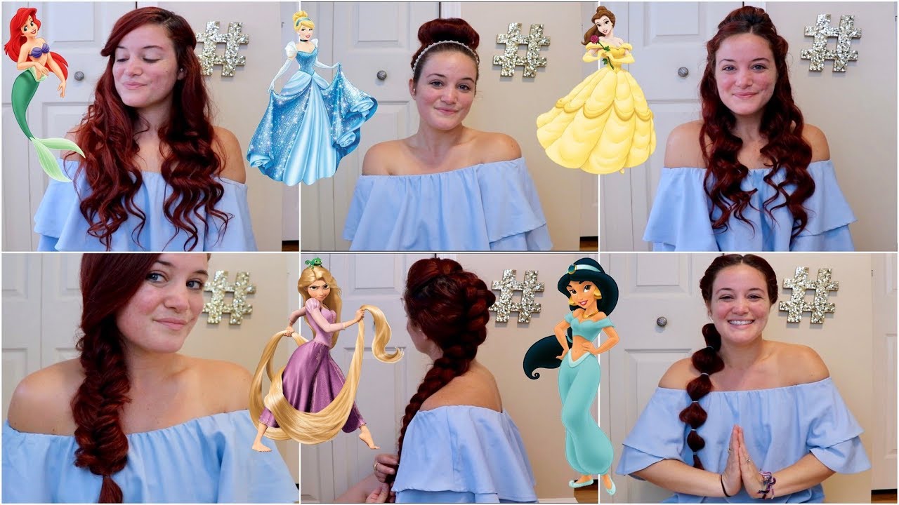 DISNEY PRINCESS INSPIRED HAIRSTYLES TUTORIAL | summer hairstyles