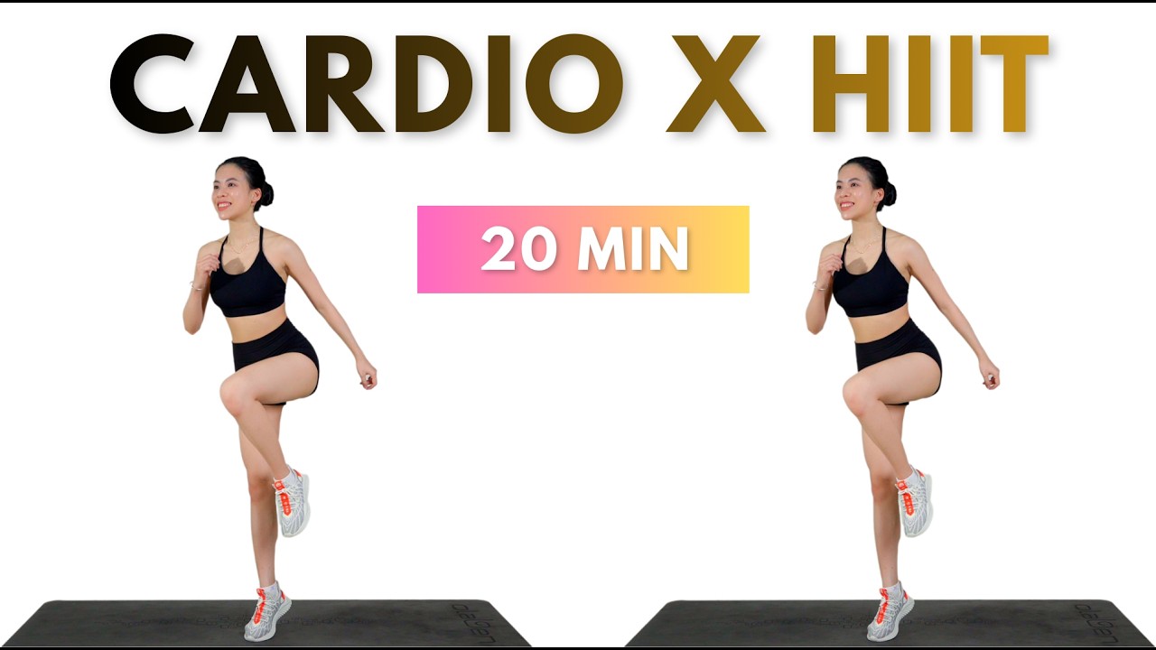 20 MIN CARDIO HIIT WORKOUT - Standing Full Body Home Workout, No Equipment | Emma Fit