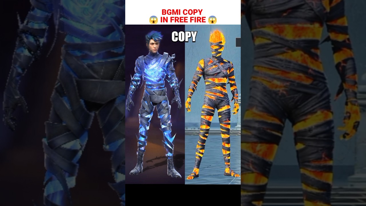 BGMI COPY FREE FIRE BUNDLE 🫣 #copy #shorts #bgmi