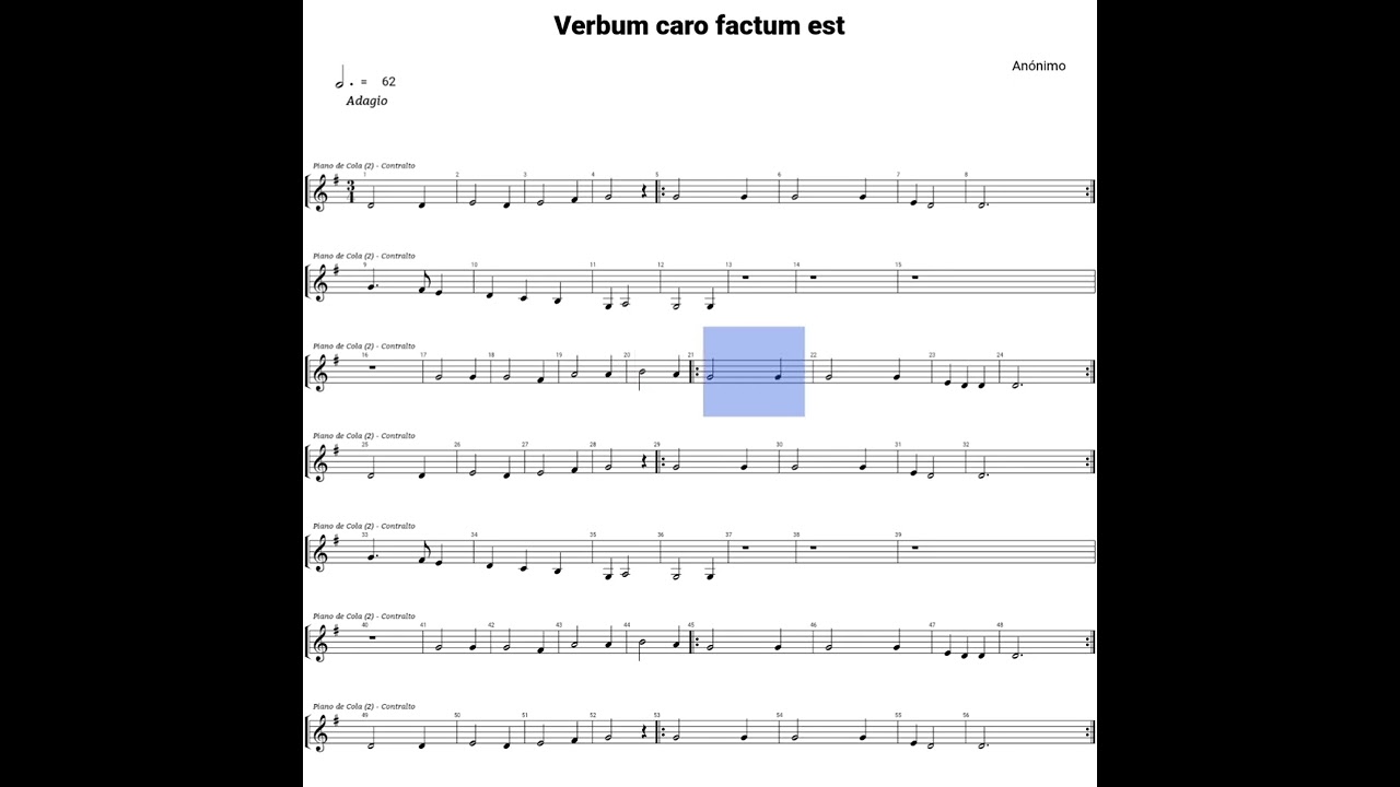 Verbum caro factum est Contralto 