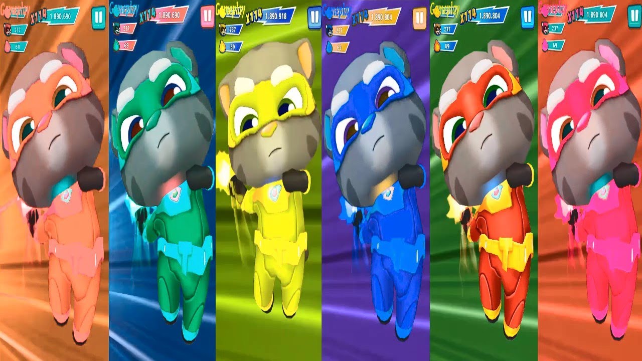 Colors Reaction Talking Tom Hero Dash New Update 2020 -SUPER TOM Android iOS Gameplay HD