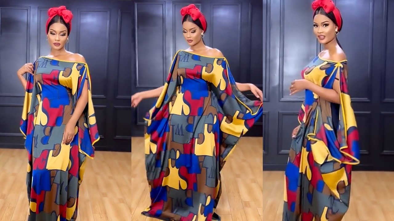 How to make an OFF SHOULDER BUBU KAFTAN DRESS with INVISIBLE BELT