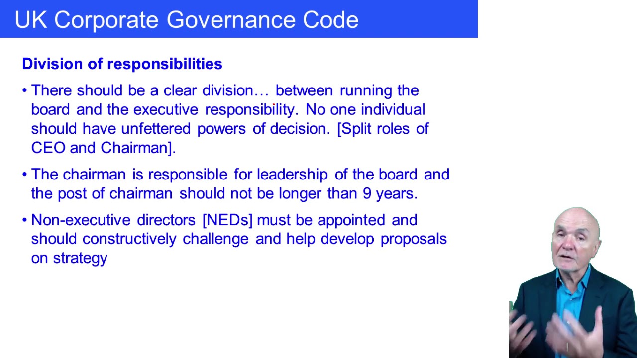 Corporate governance and ethical considerations - ACCA Paper BT