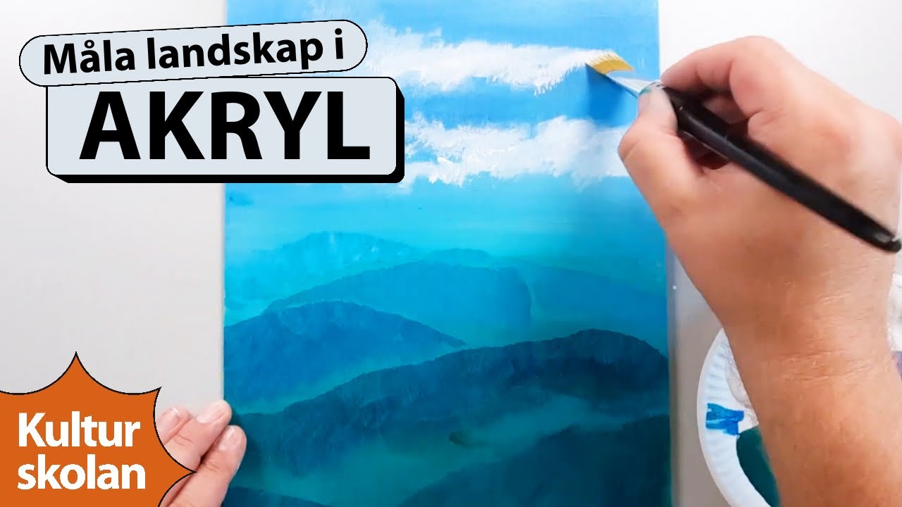 Måla ett landskap i akryl!