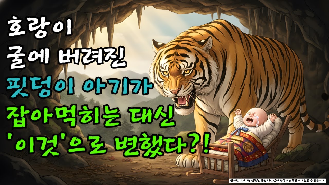 👌잠자기전 듣는 옛날이야기 1시 |호랑이 굴에 버려진 핏덩이 아기, 잡아먹히는 대신 '이것'이 되어 돌아오다 (AI 기반 허구 이야기)ㅣ옛날이야기ㅣ민담 ㅣ오디오북ㅣ전설ㅣ설화ㅣ야담