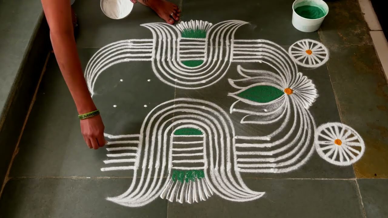 Easy padikolam designs| Simple muggulu designs| easy rangoli designs| Beginners kolam