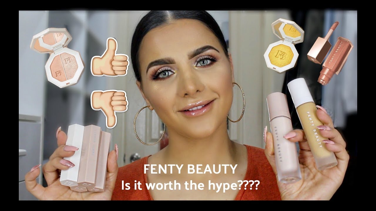 Fenty Beauty | Karolin Khushaba مستحضرات فينتي بيوتي تستحق الضجة؟؟؟ ريڤيو ومفاجأة بآخر الفيديو