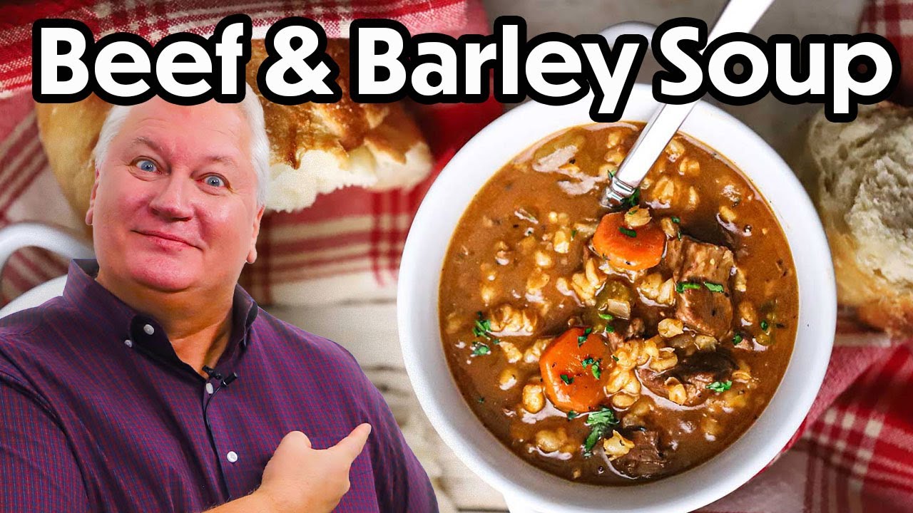 SOUP'S ON! Slow Cooker Beef and Barley Soup