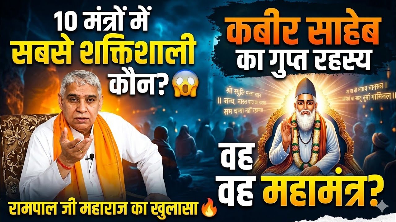 “इन 10 मंत्रों में सबसे शक्तिशाली कौन? 😱 | कबीर साहेब का गुप्त रहस्य” | रामपाल जी महाराज का खुलासा 🔥
