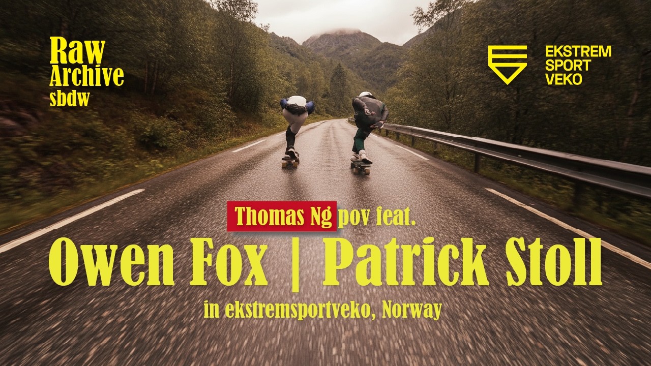 Thomas Ng POV Ekstremsportveko feat. Owen Fox & Patrick Stoll | Downhill Skateboard | Rain Skate