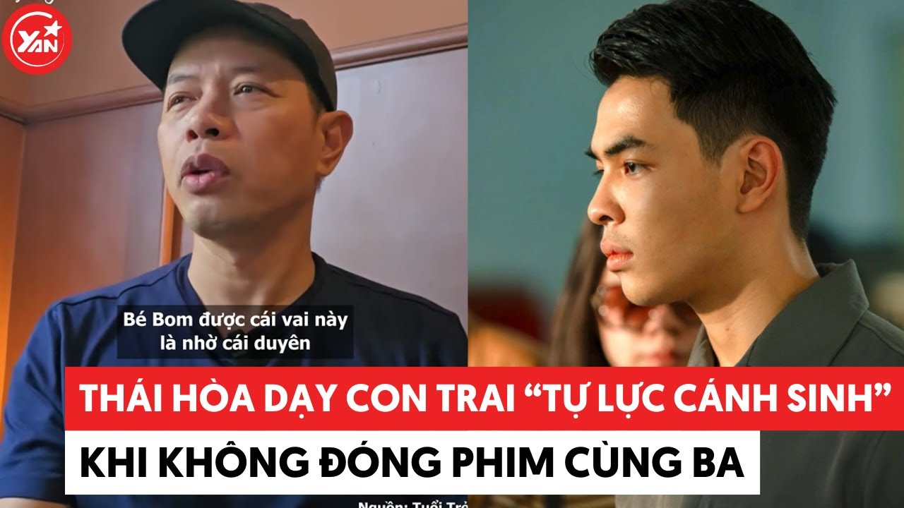 Thái Hòa dạy con trai 