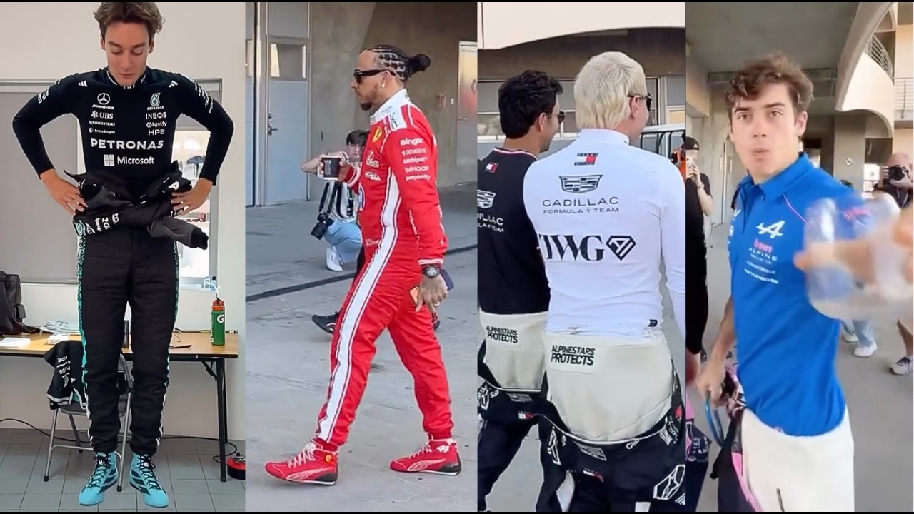 Max Verstappen, Lewis Hamilton, Checo Perez y mas pilotos de F1 llegando al paddock en Bahrein !!