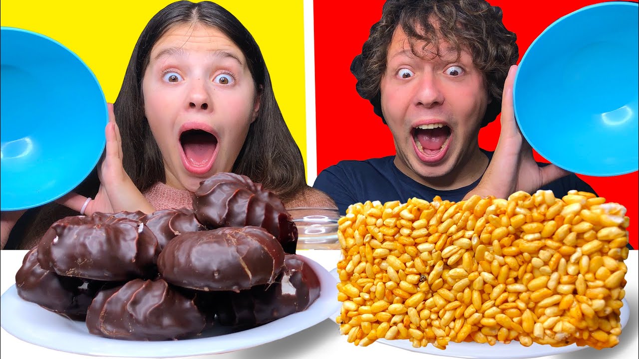 ASMR CHOCOLATE VS UKRAINIAN SNACKS CHALLENGE | EATING SOUNDS MUKBANG Tati ASMR