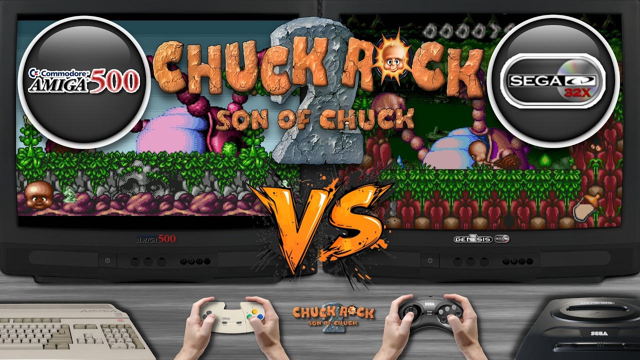 Chuck Rock 2: Son of Chuck 🎮 Amiga 500 vs Sega CD | Side-by-Side Comparison